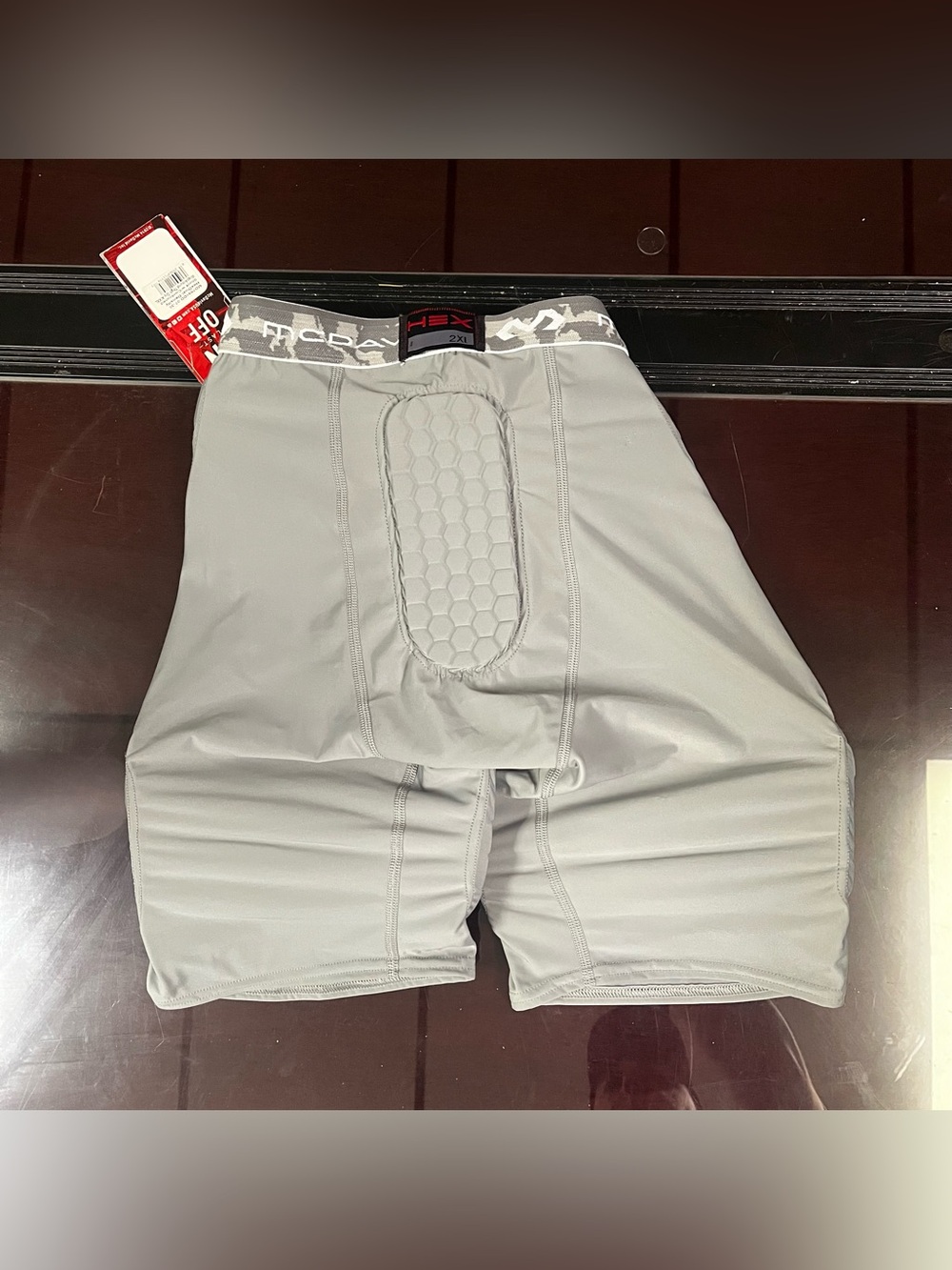 McDavid Hex Dual-Density Padded Compression Shorts Gray Mens 2XL XXL New NWT